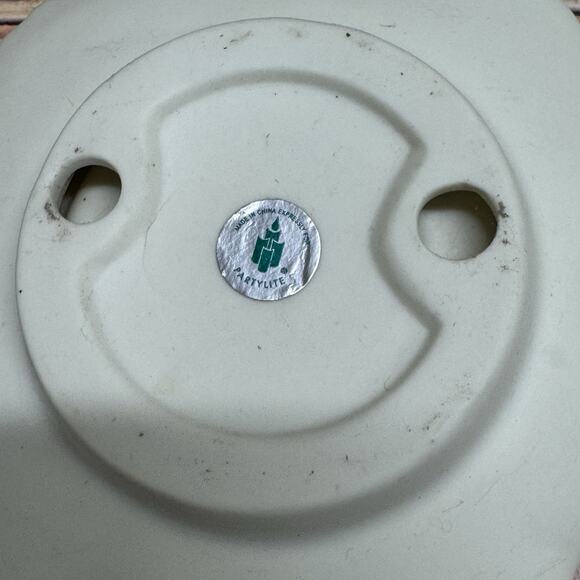 Partylite TEAPOT Tealight Candle Holder TEA TIME Luminary P7301 Porcelain Bisque - Picture 7 of 8